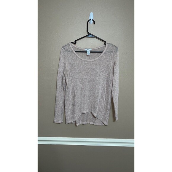 Women’s Bar III beige lightweight long sleeve sweater size medium knit fall y2k - Picture 2 of 5